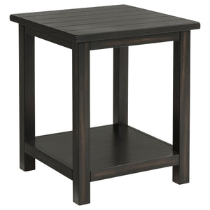 Coaster Payne Wood End Table With Shelf Distressed Java