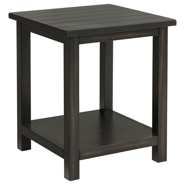 Coaster Payne Wood End Table With Shelf Distressed Java