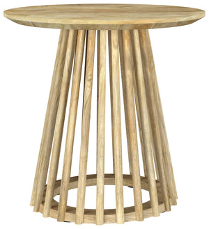 Coaster Touhy Round Solid Wood End Side Table Natural Mango