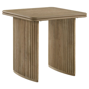 Coaster Adina Square Wood Side End Table Distressed Light Brown