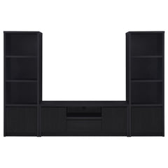 Coaster Winfield 3-Piece Entertainment Center 60-Inch Tv Stand Black