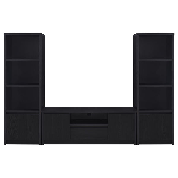 Coaster Winfield 3-Piece Entertainment Center 60-Inch Tv Stand Black
