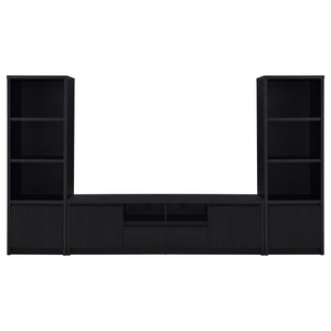 Coaster Winfield 3-Piece Entertainment Center 78-Inch Tv Stand Black