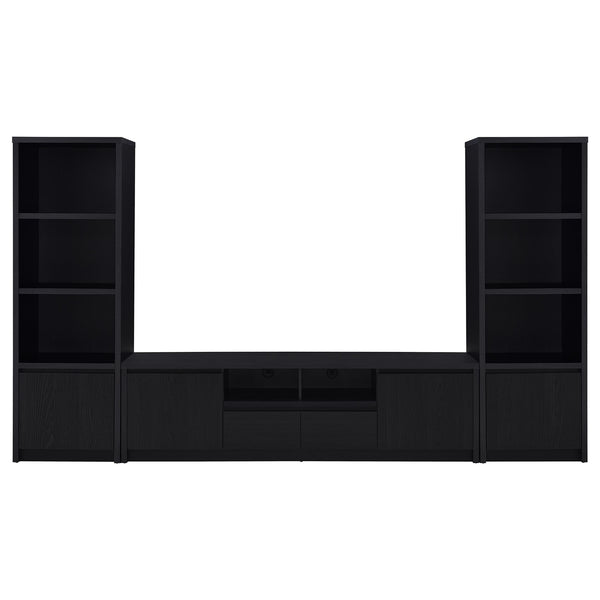Coaster Winfield 3-Piece Entertainment Center 78-Inch Tv Stand Black