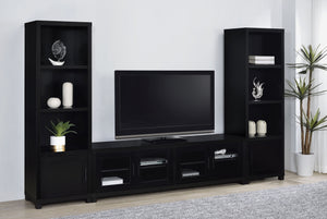 Coaster Jupiter 3-Piece Entertainment Center 79-Inch Tv Stand Black