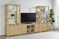 Coaster Laurelton 3-Piece Entertainment Center Tv Stand Light Oak