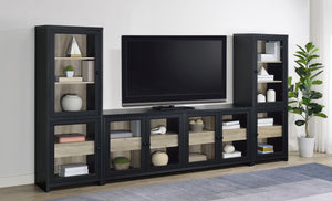 Coaster Denison 3-Piece Entertainment Center 79-Inch Tv Stand Black