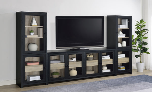 Coaster Denison 3-Piece Entertainment Center 79-Inch Tv Stand Black