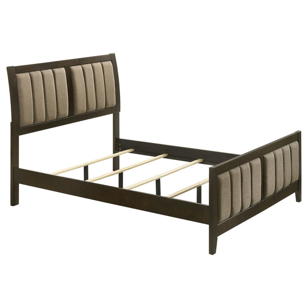 Coaster Wilkes 51-Inch Upholstered Full Bed Dark Cocoa