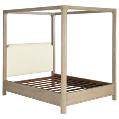 Coaster Solano 85-Inch King Canopy Bed Weathered Mango