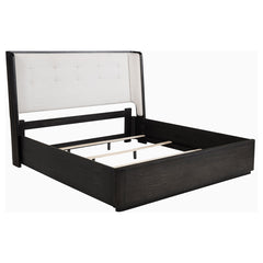 Coaster Leandro 55-Inch King Wingback Bed Burnished Black