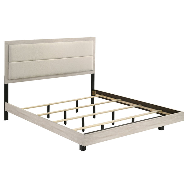 Coaster Trenton 54-Inch Wood King Panel Bed Rustic Cream