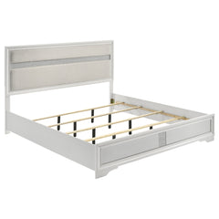 Coaster Miranda 54-Inch Upholstered King Panel Bed White