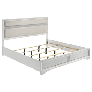 Coaster Miranda 54-Inch Upholstered King Panel Bed White