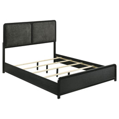 Coaster Cavelle 51-Inch Upholstered King Bed Black