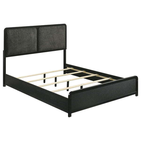 Coaster Cavelle 51-Inch Upholstered King Bed Black