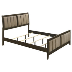 Coaster Wilkes 51-Inch Upholstered King Bed Dark Cocoa