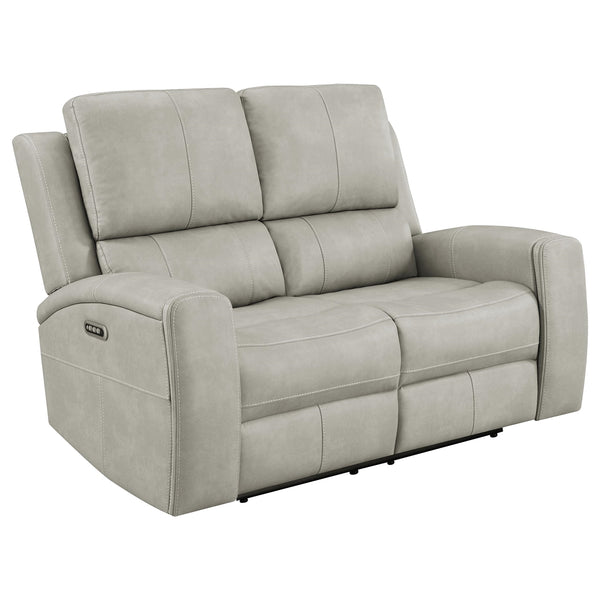 Coaster Brickston Triple Power Reclining Loveseat Grey