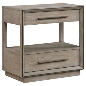 Coaster Durango 2-Drawer Nightstand Bedside Table Taupe Oak