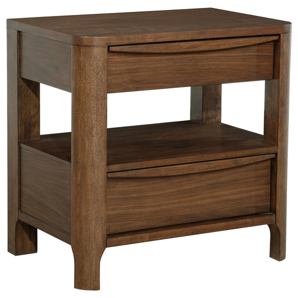 Coaster Maderia 2-Drawer Nightstand Bedside Table Walnut