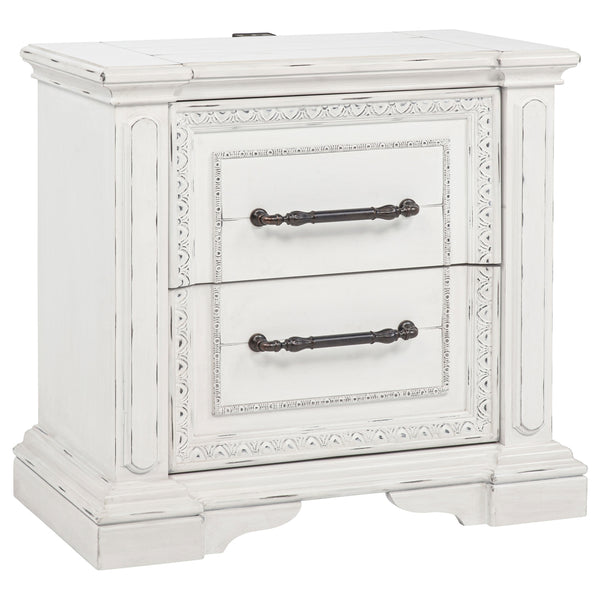 Coaster Mckinney 2-Drawer Nightstand With Dual Usb Vintage White