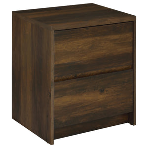 Coaster Westpark 2-Drawer Nightstand LED Lights & Usb Dark Pine