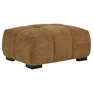 Coaster Octavia Upholstered Rectangular Ottoman Amber