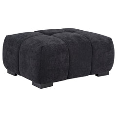 Coaster Octavia Upholstered Rectangular Ottoman Black