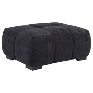 Coaster Octavia Upholstered Rectangular Ottoman Black