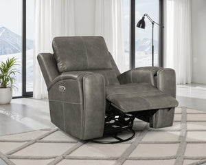 Coaster Brickston Triple Power Swivel Glider Recliner Charcoal