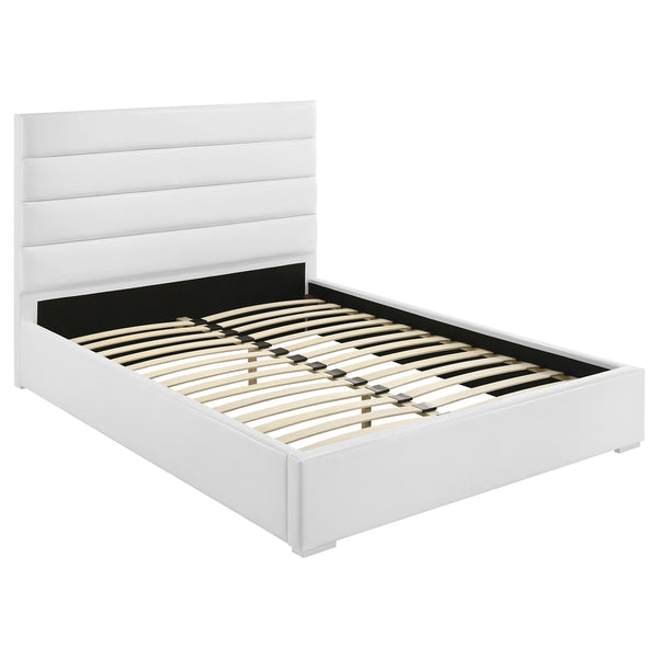 Coaster Felicity 53-Inch Upholstered Queen Platform Bed White