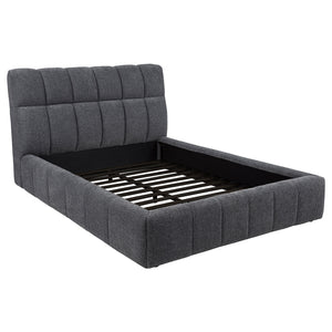 Coaster Nollet 48-Inch Upholstered Queen Panel Platform Bed Grey