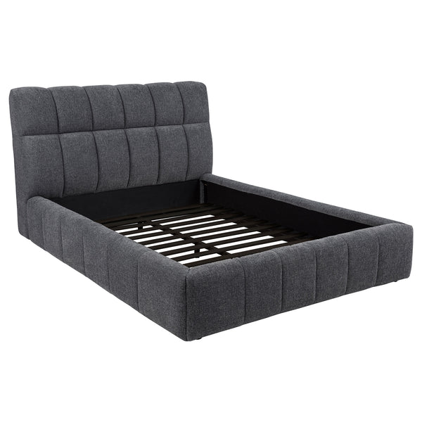 Coaster Nollet 48-Inch Upholstered Queen Panel Platform Bed Grey