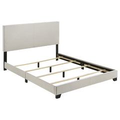 Coaster Dorian Fabric Upholstered Queen Panel Bed Cream