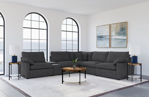 Coaster Collins 6-Piece Modular Power Reclining Sectional Dark Grey