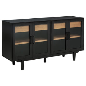 Coaster Middleton 4-Door Sideboard Server With Dual Drawers Black