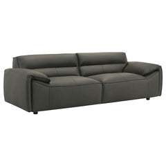 Coaster Buxton Top Grain Leather Upholstered Sofa Graphite
