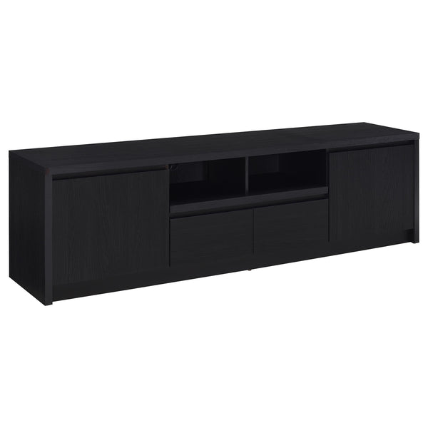 Coaster Winfield 78-Inch 2-Door Tv Stand Media Console Black