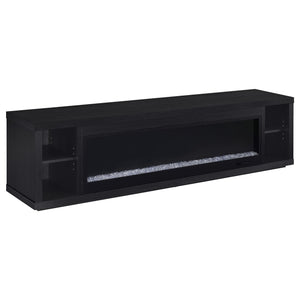 Coaster Deiter 79-Inch Tv Stand Fireplace Media Console Black