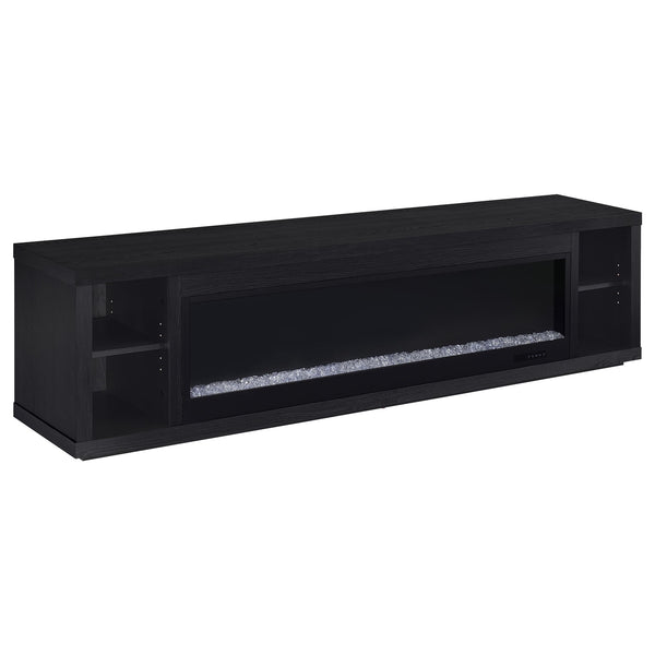 Coaster Deiter 79-Inch Tv Stand Fireplace Media Console Black