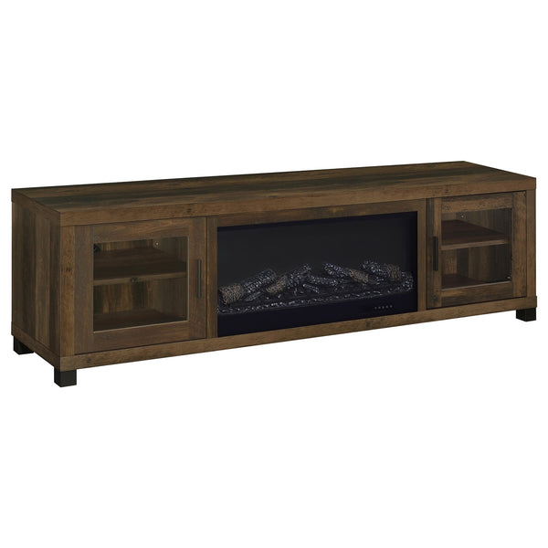 Coaster Havering 71-Inch Tv Stand Fireplace Media Console Dark Pine