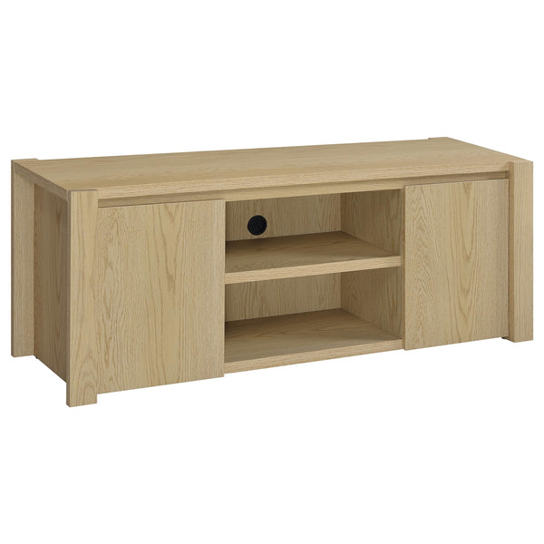 Coaster Laurelton 60-Inch 2-Door Tv Stand Media Console Light Oak