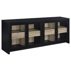 Coaster Denison 79-Inch 4-Door Tv Stand Media Console Black