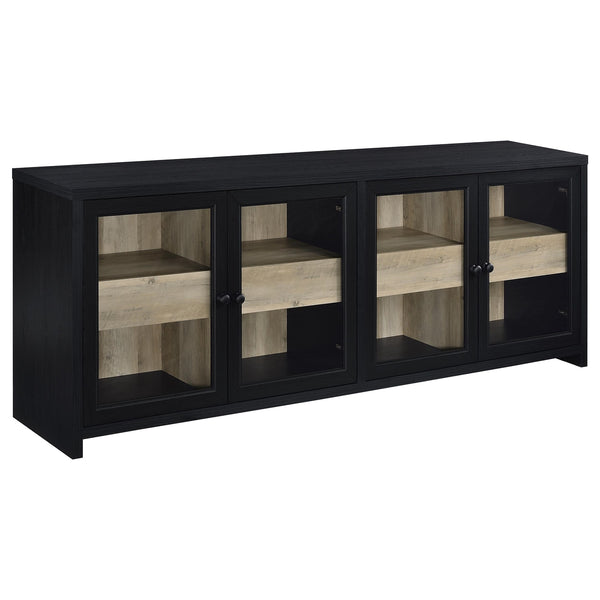 Coaster Denison 79-Inch 4-Door Tv Stand Media Console Black