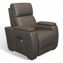 Flexsteel Zero Gravity Vibe Fabric Power Recliner with Power Headrest, Lumbar, Heat, Massage & Pulse in Stoneleaf