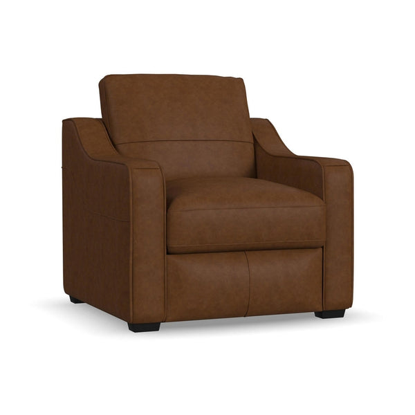 Flexsteel Hudson Leather Chair in Autumn
