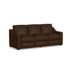 Flexsteel Hudson Leather Sofa in Woodland