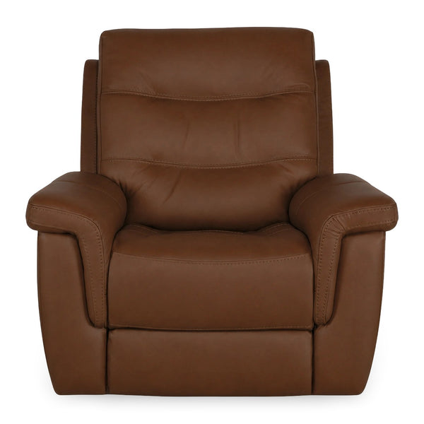 In Motion Bennett Dual Power Recliner with Zero Gravity in Saddle Leather