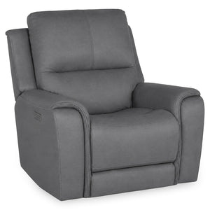 In Motion Grayson Dual Power Recliner with Zero Gravity in Slate Leather