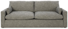 Dramatic Fabric Stationary Sofa Granite